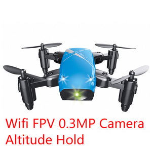 S9HW Mini Drone With Camera S9 No Camera RC Helicopter Foldable Drones Altitude Hold RC Quadcopter WiFi FPV Pocket Dron VS CX10W